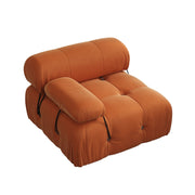 Italian deianira Wide Velvet Reversible Modular Sofa & Chaise