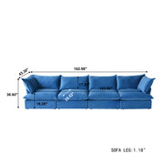 Divano Velvet Modular Sofa 4-Seater