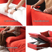 Divano Velvet Modular Sofa-Three Seats