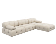 Italian deianira 104inch Wide Velvet Reversible Modular Sofa & Chaise