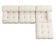 Italian deianira 104inch Wide Velvet Reversible Modular Sofa & Chaise