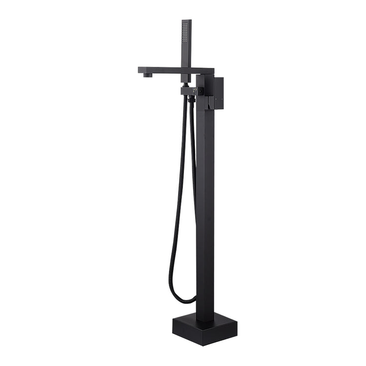 Single Handle Floor Mounted Tub Filler Trim with Handshower