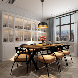 Industrial Hanging Pendant Lights,Barn Pendant Light,Linear Dome Pendant Lighting,for Dinning Room/Bedroom/Barn