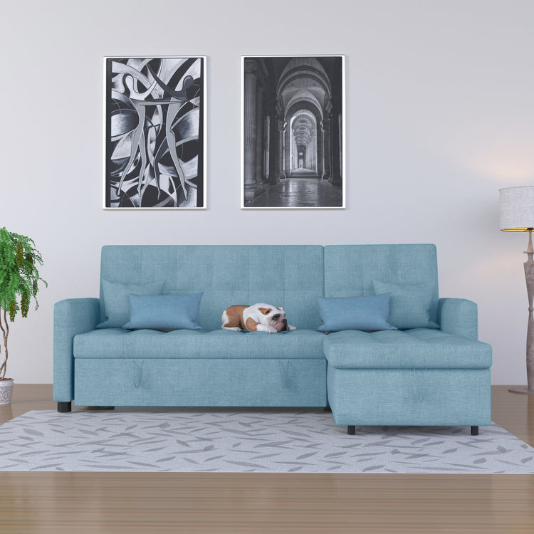 Magichome 81.9'' Multifunctional Fabric Sofa Bed Living Room Furnture