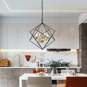 4 - Light Lantern Geometric Chandelier
