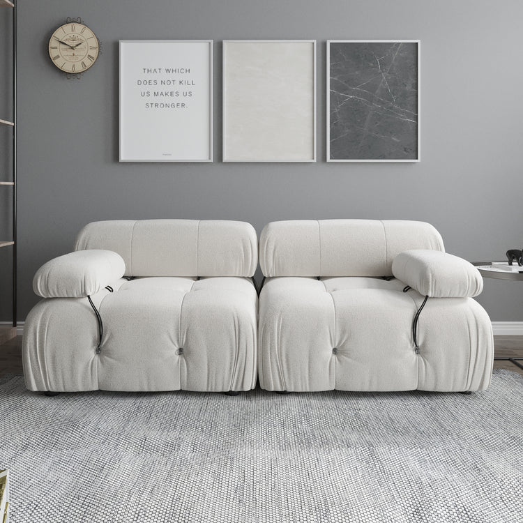 Magic Home Teddy Velvet Sectional Modular Sofa Set