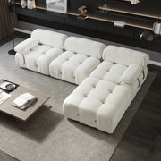 Magic Home Teddy Velvet Sectional Modular Sofa Set