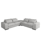 Magichome 149.61'' L Shaped Long Futon Couch Modular Sectional Living Room Feather Down Sofa Set