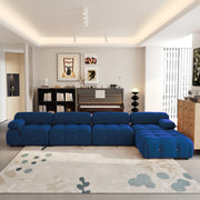 Italian deianira 104inch Wide Velvet Reversible Modular Sofa & Chaise