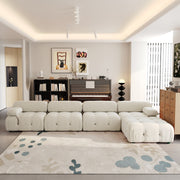 Italian deianira 104inch Wide Velvet Reversible Modular Sofa & Chaise