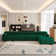 Italian deianira 104inch Wide Velvet Reversible Modular Sofa & Chaise