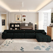 Italian deianira 104inch Wide Velvet Reversible Modular Sofa & Chaise