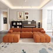 Italian deianira 104inch Wide Velvet Reversible Modular Sofa & Chaise