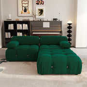 Italian deianira 104inch Wide Velvet Reversible Modular Sofa & Chaise