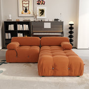 Italian deianira 104inch Wide Velvet Reversible Modular Sofa & Chaise