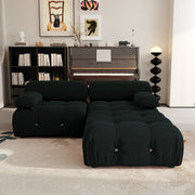 Italian deianira 104inch Wide Velvet Reversible Modular Sofa & Chaise