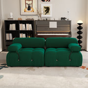 Italian deianira 104inch Wide Velvet Reversible Modular Sofa & Chaise