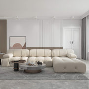 Italian deianira 104inch Wide Velvet Reversible Modular Sofa & Chaise