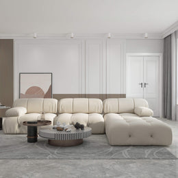 Italian deianira 104inch Wide Velvet Reversible Modular Sofa & Chaise