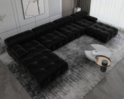 Italian deianira 104inch Wide Velvet Reversible Modular Sofa & Chaise