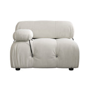 Italian Deianira Wide Velvet Reversible Modular Sofa-Armrest Seat