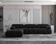 Italian deianira 104inch Wide Velvet Reversible Modular Sofa & Chaise