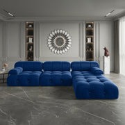 Italian deianira 104inch Wide Velvet Reversible Modular Sofa & Chaise