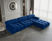 Italian deianira 104inch Wide Velvet Reversible Modular Sofa & Chaise