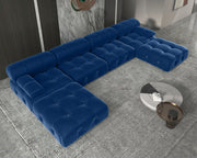 Italian deianira 104inch Wide Velvet Reversible Modular Sofa & Chaise