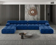 Italian deianira 104inch Wide Velvet Reversible Modular Sofa & Chaise