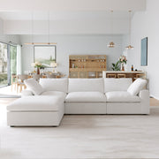 Cloud modular Section Sofa-3 Seats with One Ottoman
