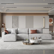 145.76'' Modern Square Tech Cloth Down Sofa Set-Package #3