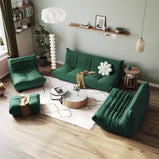 Caterpillar Sofa Lounge Floor Sofa bean bag Chair Boucle Velvet Accent Chair