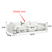 Magic Home Sectional Chenille Modular Sofa Middle Seat