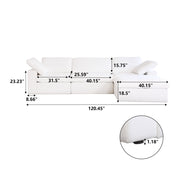 Cloud modular Section Sofa-3 Seats with One Ottoman