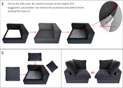 Cloud modular Section Sofa-Ottoman