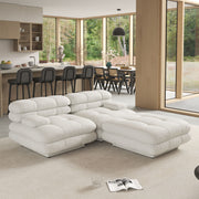 Dolce Modular Sofa | Loveseat With 1 Ottoman