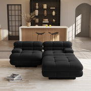 Dolce Modular Sofa | Loveseat With 1 Ottoman
