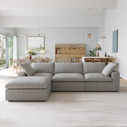 Cloud modular Section Sofa-3 Seats with One Ottoman