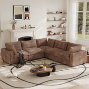 Modular Sectional Sofa, Plush Deep Seat Cloud Sofa Couch
