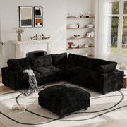 Modular Sectional Sofa, Plush Deep Seat Cloud Sofa Couch