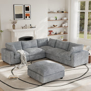 Modular Sectional Sofa, Plush Deep Seat Cloud Sofa Couch