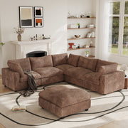 Modular Sectional Sofa, Plush Deep Seat Cloud Sofa Couch