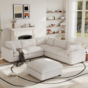 Modular Sectional Sofa, Plush Deep Seat Cloud Sofa Couch
