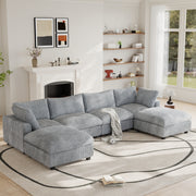 Modular Sectional Sofa, Plush Deep Seat Cloud Sofa Couch