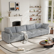 Modular Sectional Sofa, Plush Deep Seat Cloud Sofa Couch