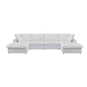 Cloud modular Section Sofa & Couch-4 Seats With 2 Ottomans