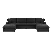 Cloud modular Section Sofa & Couch-4 Seats With 2 Ottomans