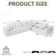 Modern L-Shaped Sectional Sofa for Living Room Bedroom