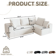 Modern L-Shaped Sectional Sofa for Living Room Bedroom